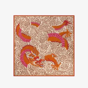 Foulard Dragon orange – Image 2