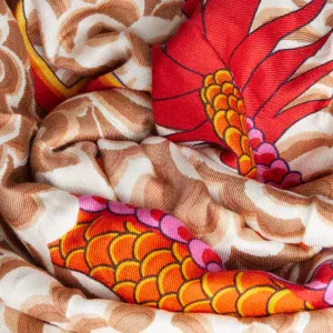 Foulard Dragon orange – Image 3
