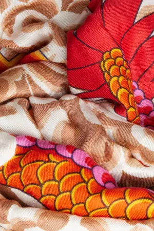 Foulard Dragon orange – Image 3