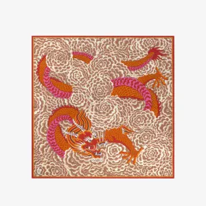 Foulard Dragon orange – Image 2