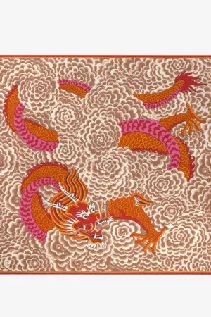 Foulard Dragon orange – Image 2