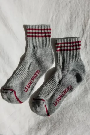 Chaussettes Girlfriend gris chiné
