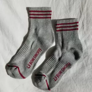 Chaussettes Girlfriend gris chiné
