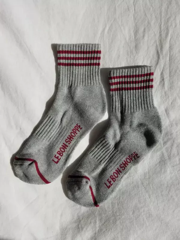 Chaussettes Girlfriend gris chiné