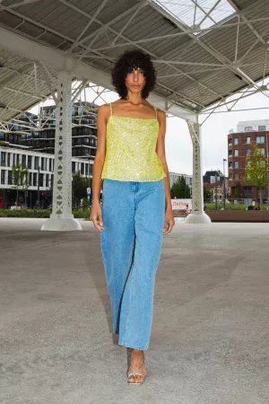 top yellow sequins