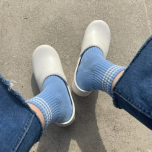 chaussettes girlfriend parisian blue – Image 3