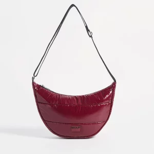 sac crossbody burgundy glossy