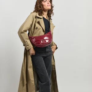sac crossbody burgundy glossy – Image 3