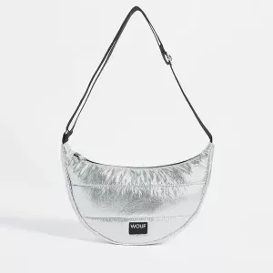 sac crossbody silver glossy