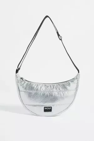 sac crossbody silver glossy