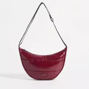 sac crossbody burgundy glossy