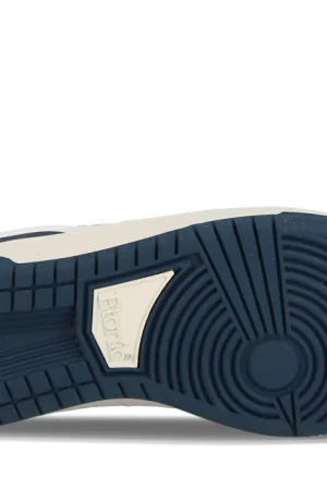 Etonic B481 sneakers in white leather with navy blue details – Image 2