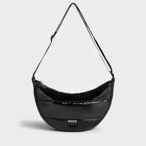 sac crossbody black glossy