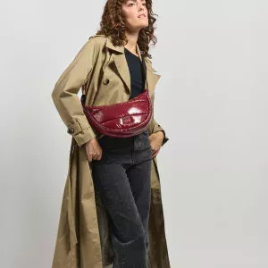 sac crossbody burgundy glossy – Image 3