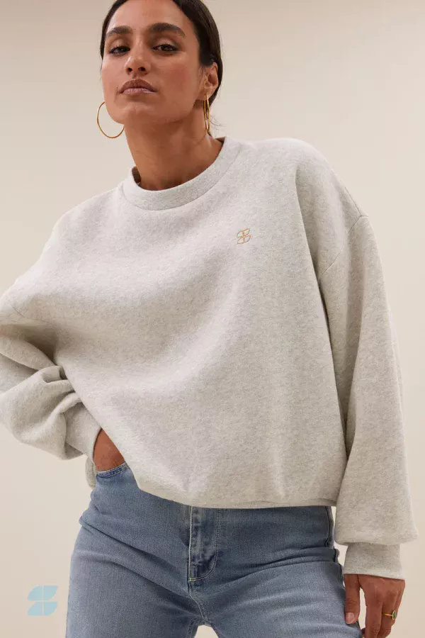 sweat gris logo doré