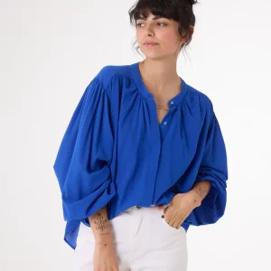 Blouse lena bleu royal