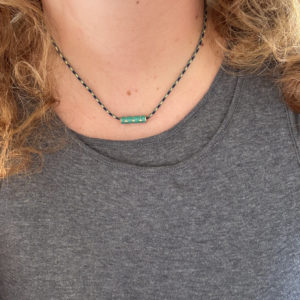 collier elbe cordon bleu et émail – Image 3