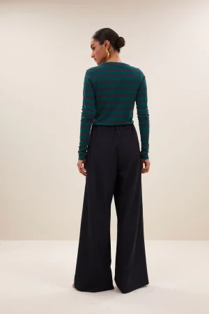 tee-shirt big stripe deep green – Image 3