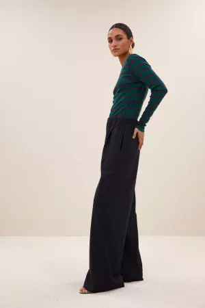 tee-shirt big stripe deep green – Image 2