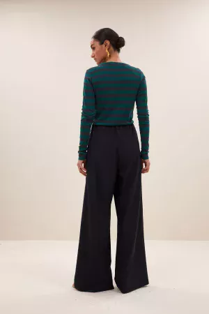 tee-shirt big stripe deep green – Image 3