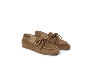 Chaussures marin taupe suède