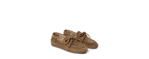 Chaussures marin taupe suède