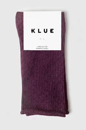 chaussettes paillettes burgundy wine