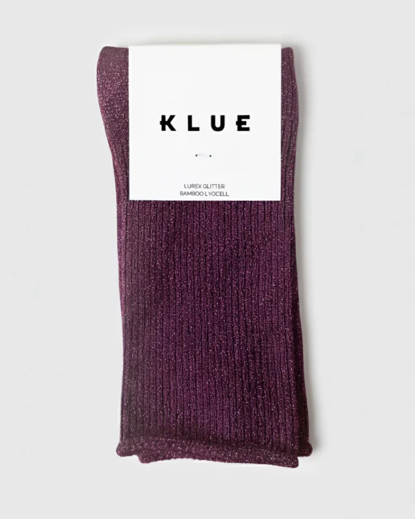 chaussettes paillettes burgundy wine