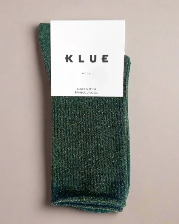 chaussettes paillettes vertes