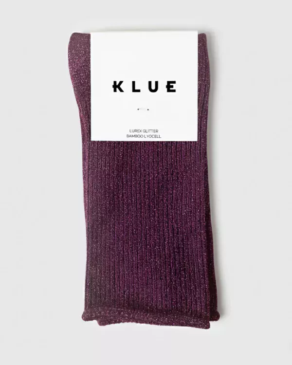 chaussettes paillettes burgundy wine