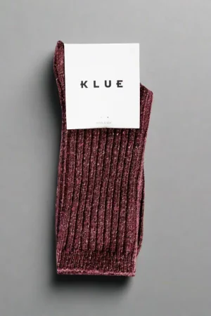 chaussette soie et laine bordeaux