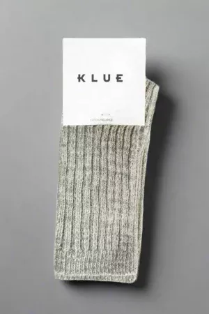 chaussettes laine et soie grises