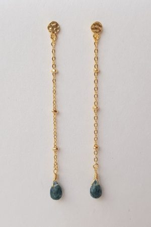 boucles d'oreilles tulipe agate mousse