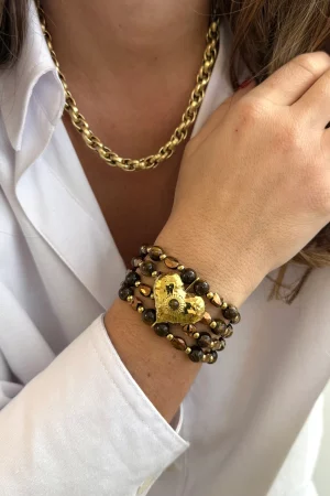 manchette quadra marron