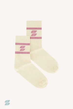 chaussettes sparkle logo rose