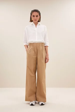 Pantalon benji Poplin camel