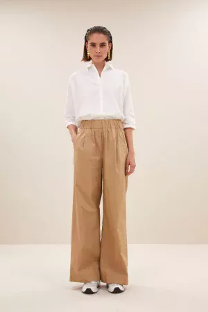 Pantalon benji Poplin camel