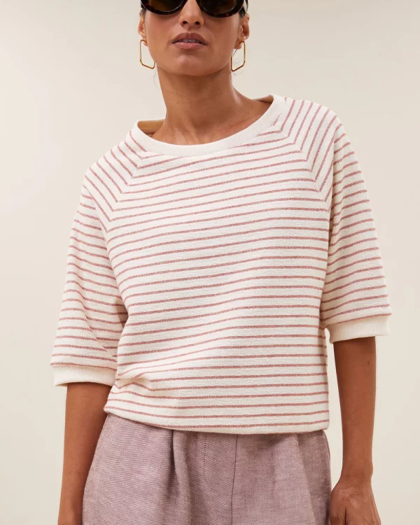 tee-shirt neva rose stripe