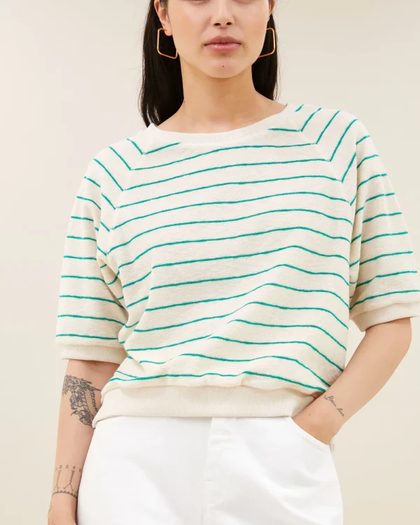 tee-shirt neva green stripe