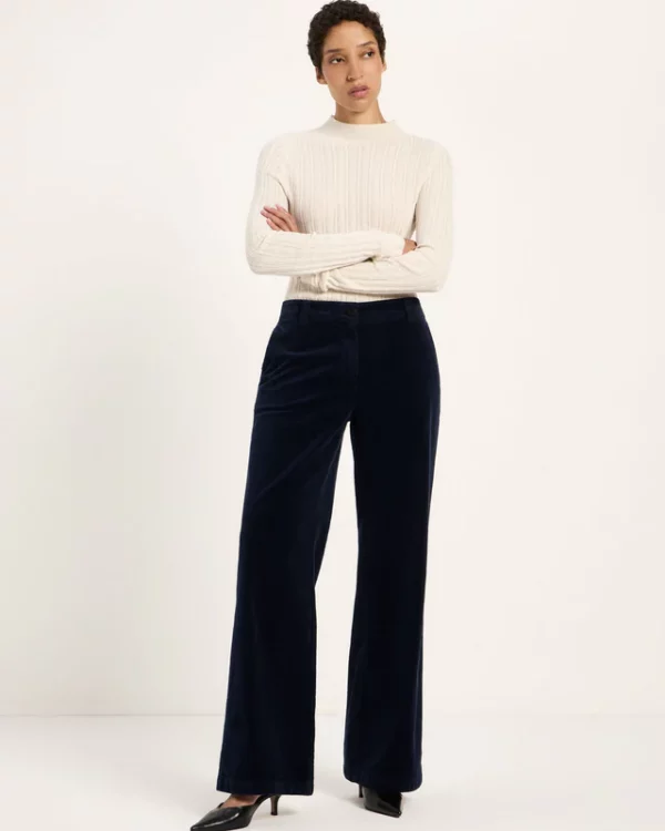 pantalon marlene bleu