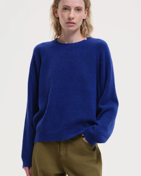 Pull teddy bear electric blue